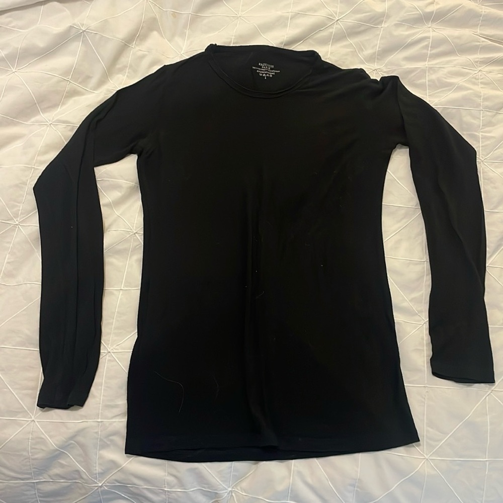 Long sleeve black tee shirt Majestic Size 1 - XS/S